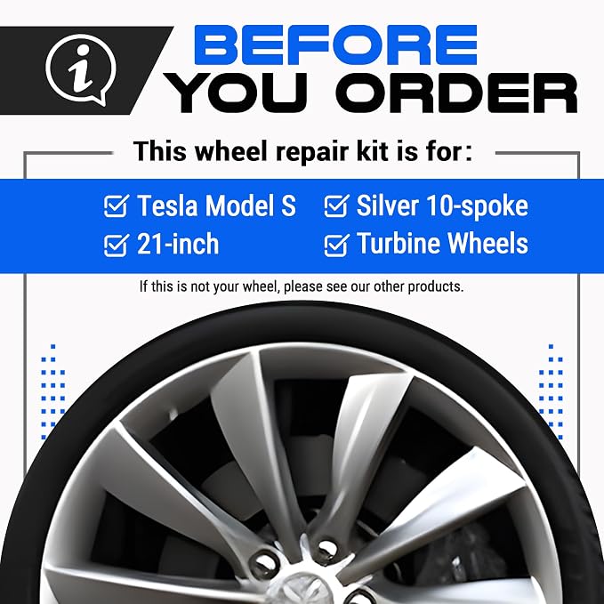 Premium Tesla Wheel Curb Rash Repair Kit - Image 2