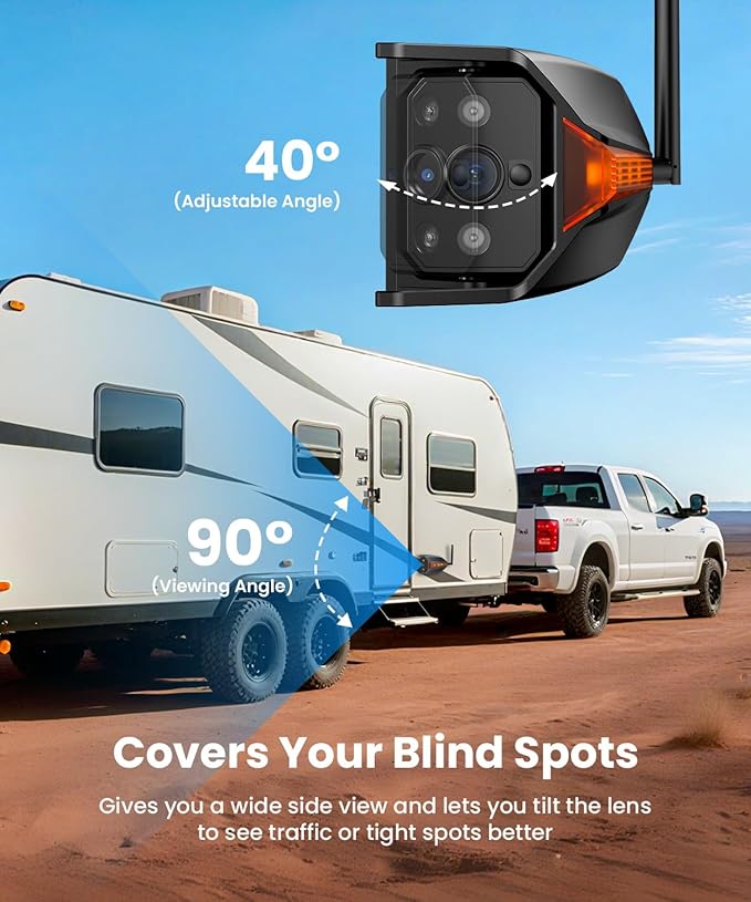 AUTO-VOX RV Backup Camera Wireless System: Left/Right Side Cameras, Adjustable - Image 4