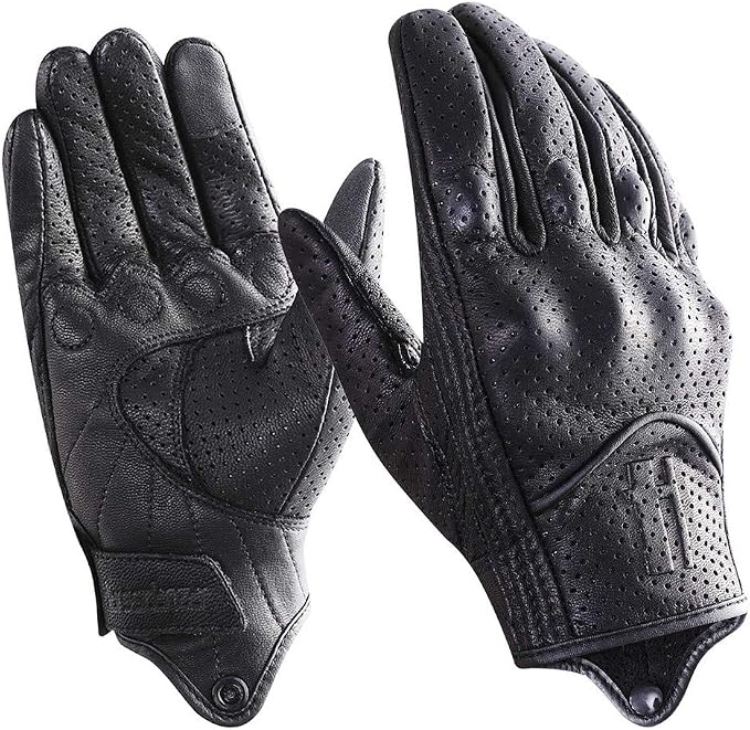 Harssidanzar Leather Motorcycle Gloves by Harssidanzar