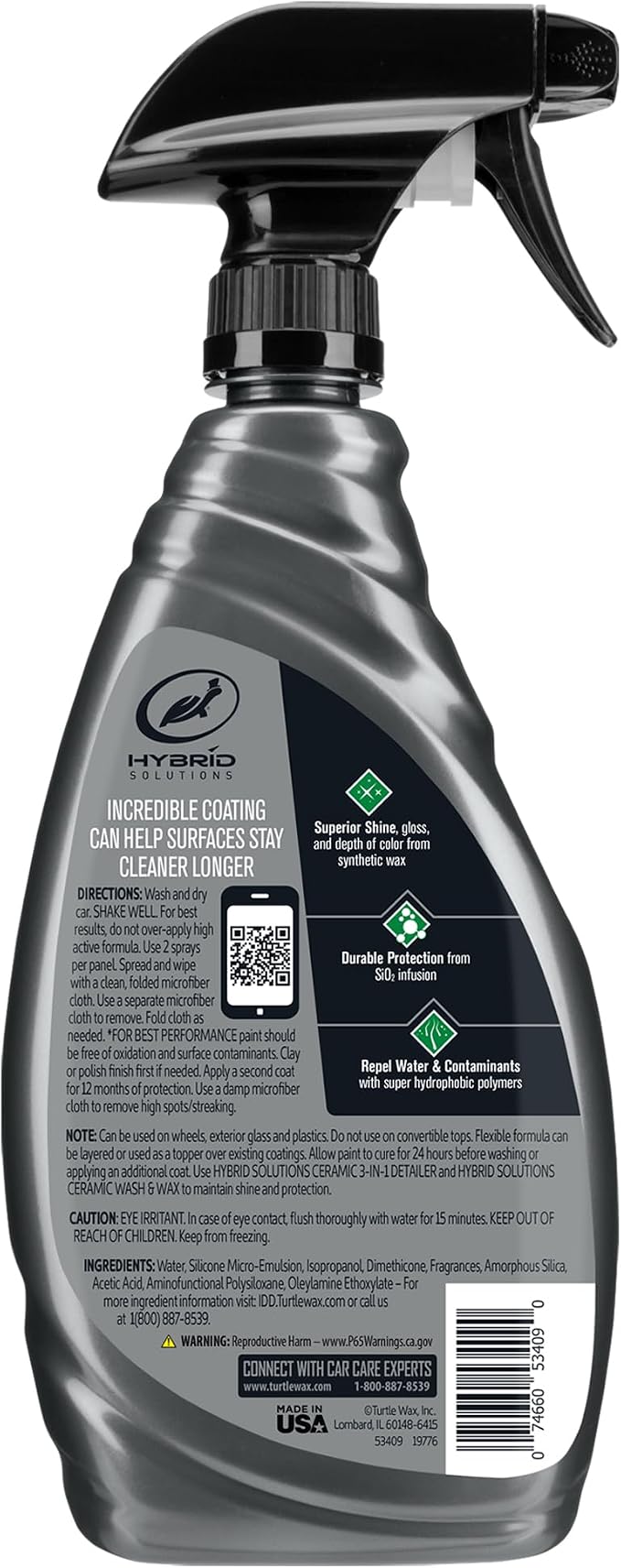 Turtle Wax 53409 Hybrid Solutions Ceramic Spray Coating, Incredible Shine and - Image 6