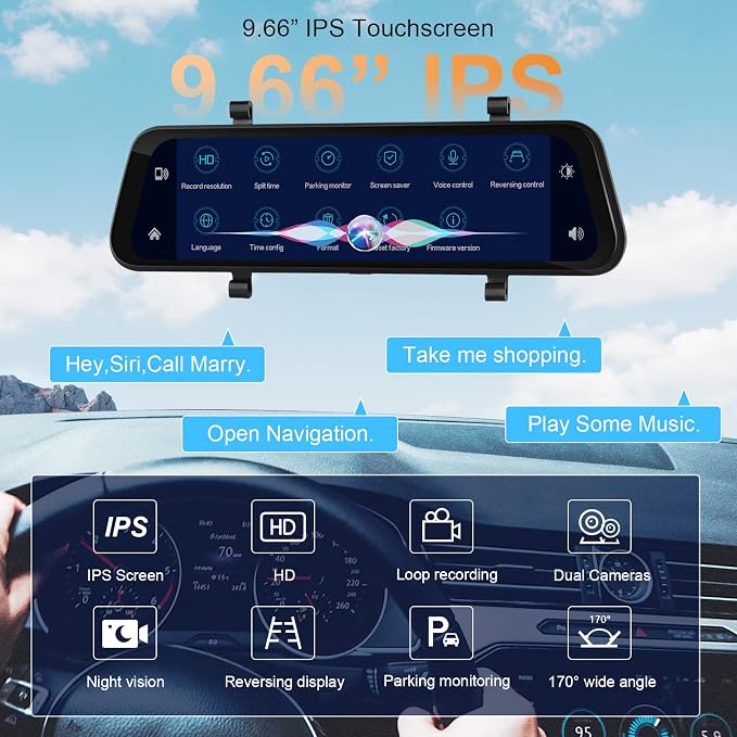 Car in-Mirror Mounted Dash Cam - Image 3