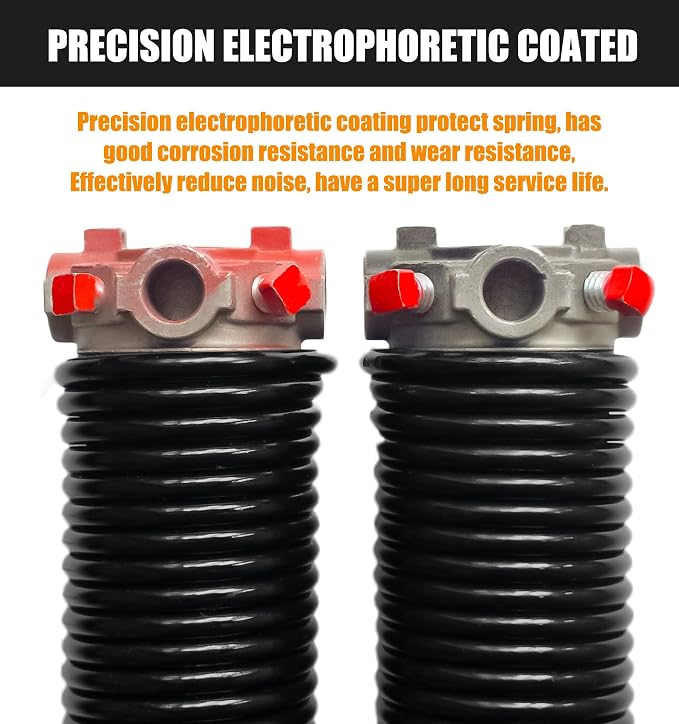 Garage Door Torsion Spring Set, Pair of 2" Electrophoresis Coated Garage Door - Image 3