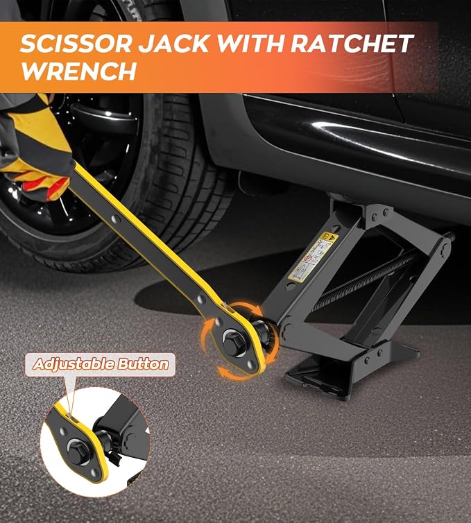Car Jack Kit 2.5 Ton Scissor Jack - Image 3