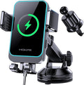 Wireless Car Charger, MOKPR 15W Fast Charging Auto Clamping Dashboard by MOKPR