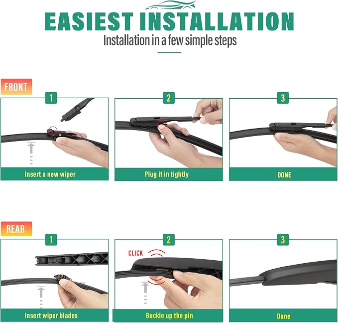 24" 20" 11" Windshield Wiper Blades Replacement - Image 8