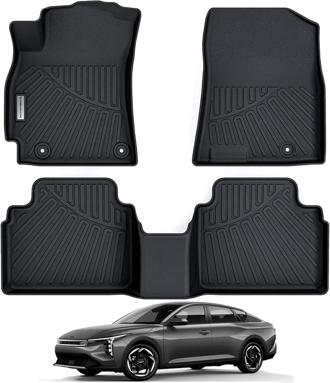 Floor Mats for 2024 2025 KIA K4, TPE All Weather Protection Car Floor by SANBAN-AXE