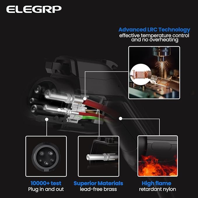 ELEGRP Level 2 EV Charger for Home, 40 Amp, ETL Certified, PBE & LCD Technology - Image 4
