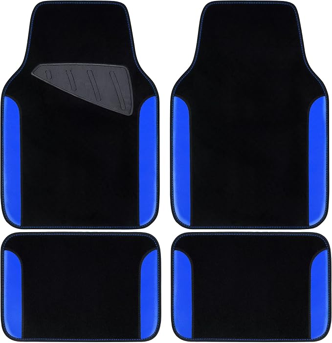 CAR PASS Rainbow Waterproof Universal Fit Faux Leather Car Carpet- Anti-Slip by CARPASS