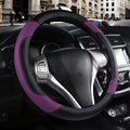 Leather Car Steering Wheel Cover, Non-Slip Car Wheel Cover Protector Breathable by Szttswamp