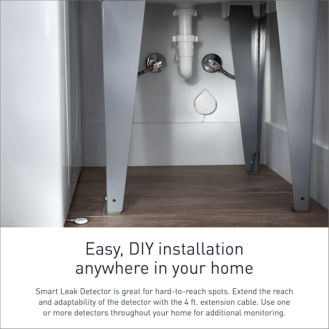 Moen White Flo Smart Water Leak Detector, Water Sensor Alarm - Image 6
