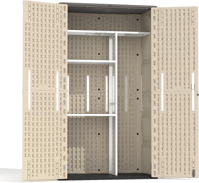 Vertical Storage Shed Shelf, Weatherproof Metal Shelf - Image 5