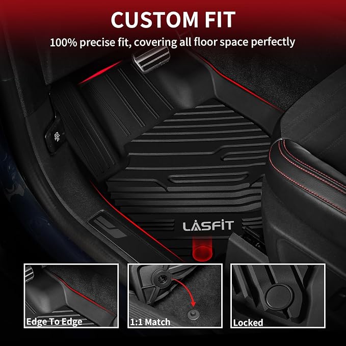 LASFIT Floor Mats for Ford Bronco Sport 2025 2024 2023 2022 2021 Carpeted Floor - Image 3