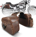 NICECNC Motorcycle Saddle Bags, PU leather Motorcycle Saddlebags, Reinforced by Nicecnc