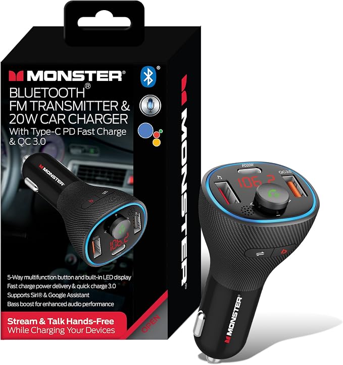 Monster Bluetooth FM Transmitter by XtremeDigitalLifestyleAccessories