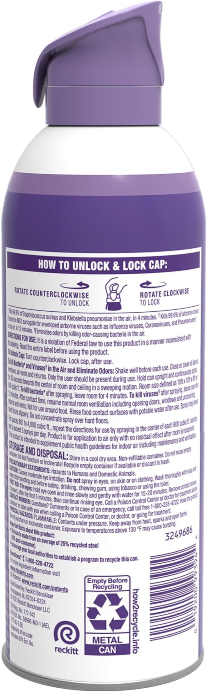 Lysol Air Sanitizer Spray with Odor Eliminator - Image 6