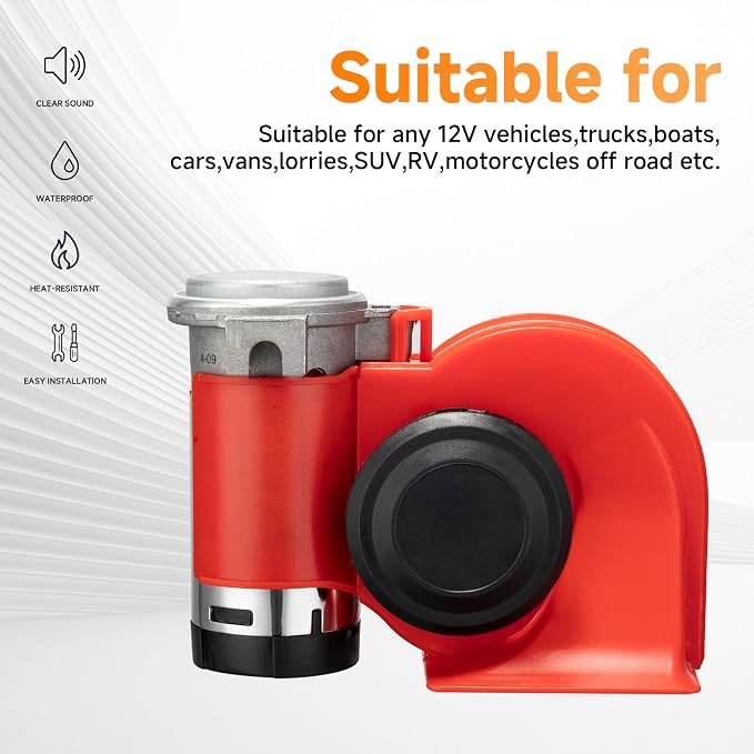 Train Horns kit for trucks, Air Horn for Motorcycle, Train Sound Car Horn Kit - Image 6