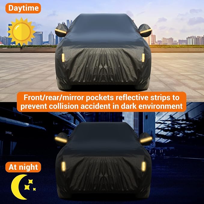 Tecoom Car Cover Waterproof All Weather, Thick Fleece Lining Car Covers - Image 5