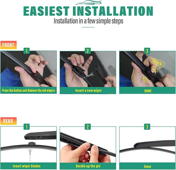 24" 20" 13" Windshield Wiper Blades Replacement - Image 8