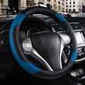 Leather Car Steering Wheel Cover, Non-Slip Car Wheel Cover Protector Breathable by Szttswamp