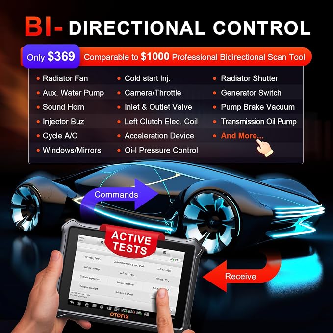 OTOFIX D1 Lite 2025 Bidirectional Scan Tool, 2 Years Free Update, 38+ Services - Image 3