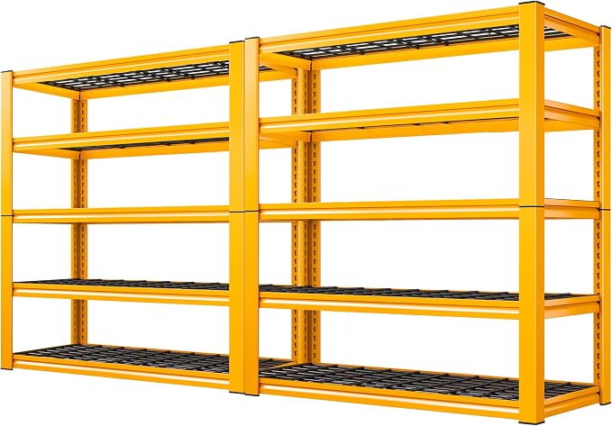 REIBII Garage Shelving Load 3000LBS, 5-Tier Storage Shelves, Adjustable Heavy by REIBII
