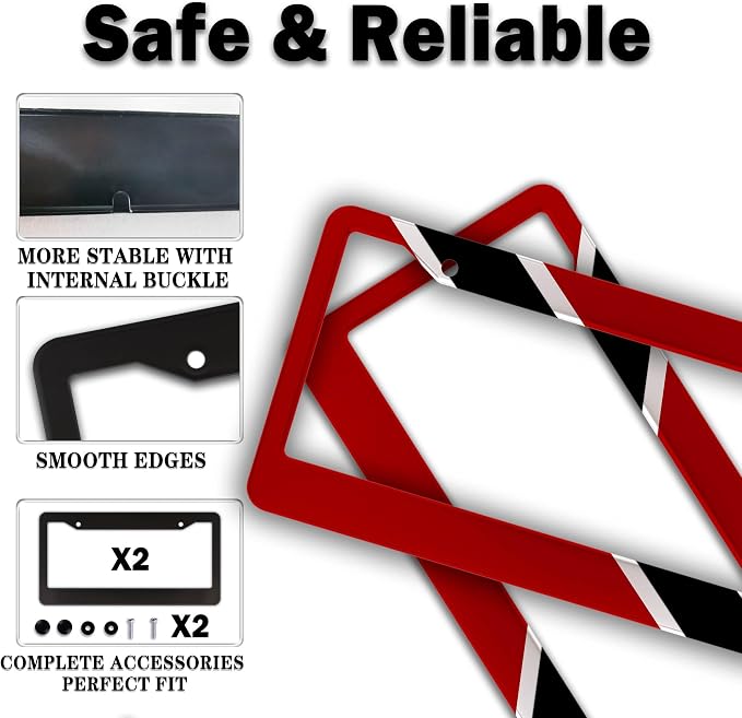 Car Plate Frame Red - Image 4