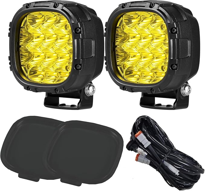 BIGLION.X 4 Inch Pair 160W 18800LM Amber Fog Lights Offroad Pods Super Bright by BIGLIONX