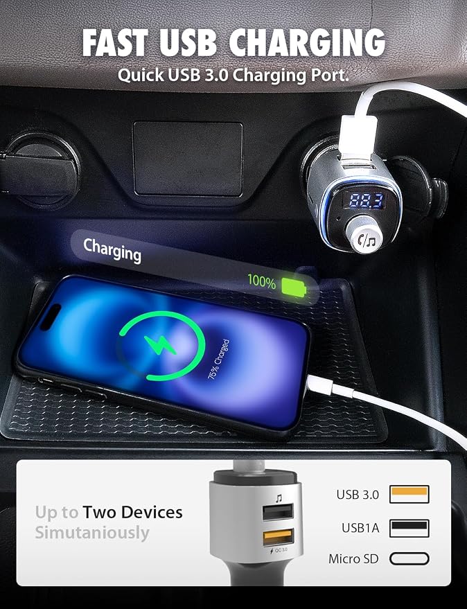 Bracketron Roadtripper Voice Car Audio Bluetooth FM Transmitter - Image 5