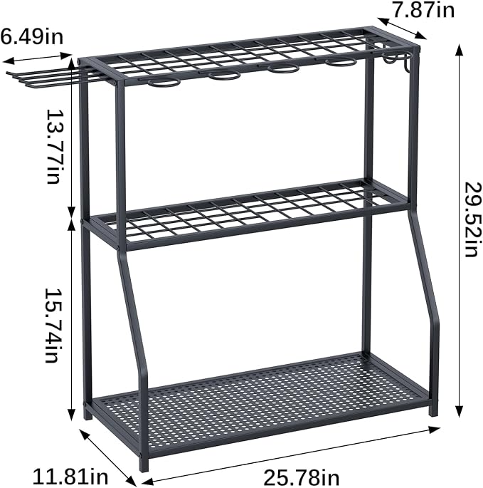 Organizer Yard Tool Storage Rack, Garden Organizer, Steel Yard Tool Racks To - Image 3
