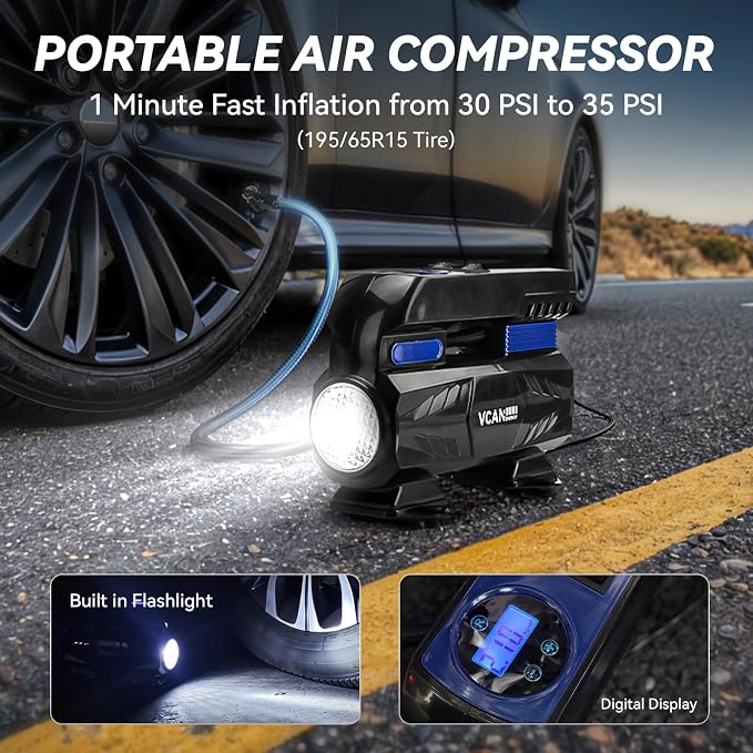 Car Emergency Kit with Portable Air Compressor, Winter Car Safety Roadside - Image 3