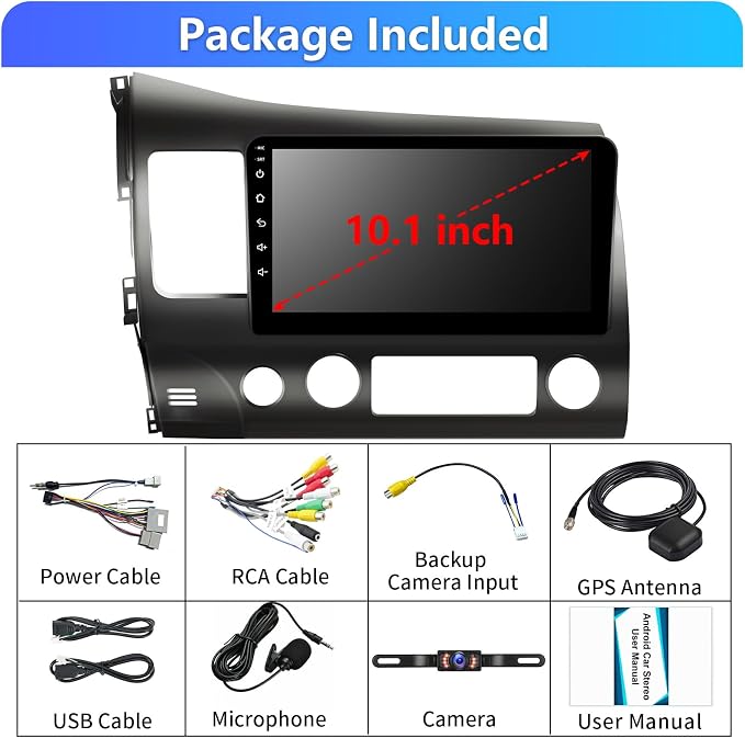 4G+64G Android 13 Car Radio for Honda Civic 2006-2011 - Image 9