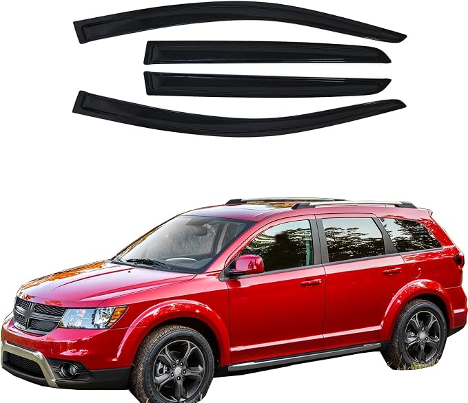Window Visors Compatible with 2009-2016 Dodge Journey Sun/Rain Guards Wind - Image 4