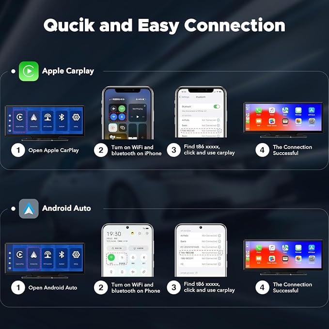 LAMTTO 9.26" Wireless Carplay and Android Auto - Image 8