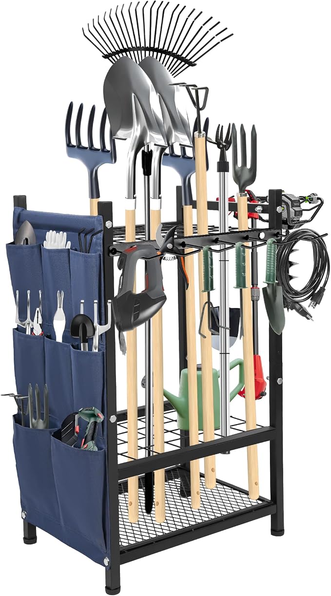 Garden Tool Rack Freestanding, Heavy Duty Garden Tool Organizer, 3-tier Tool by Unknown