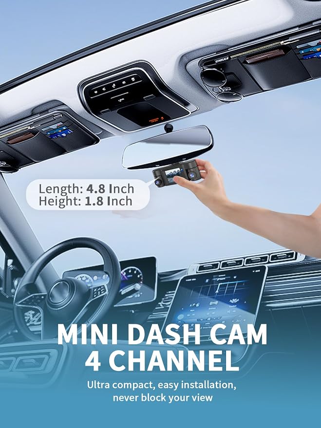 Dash Cam Front and Rear Inside, 360° Dash Camera - Image 8