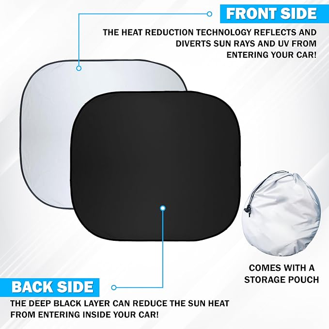 Car Windshield Sun Shade Foldable | Front Windshield Shade - Image 6