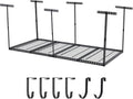 Overhead Garage Storage Rack 4x8 FT, Steel Ceiling Shelves 660lb Capacity by JustSmart
