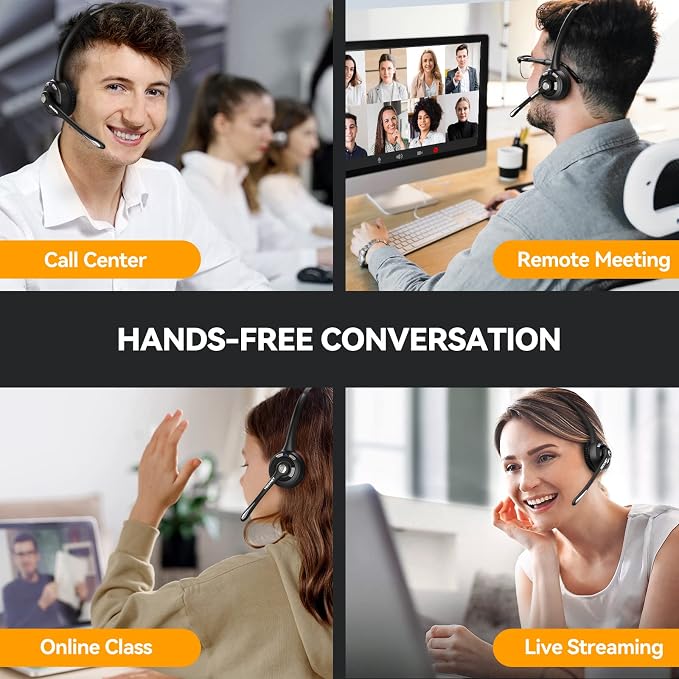 TECKNET Bluetooth Headset, Wireless On Ear Headphones - Image 7