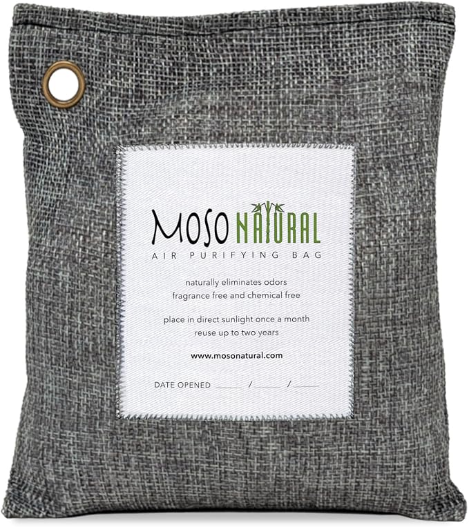 Moso Natural Air Purifying Bag 500g | Premium Bamboo Charcoal Odor Absorber by MosoNatural