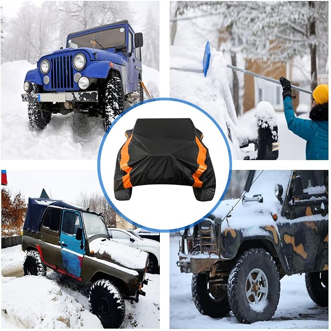 Avecrew for Jeep Wrangler Cover Waterproof 2 Door, All Weather for Jeep Rain - Image 7