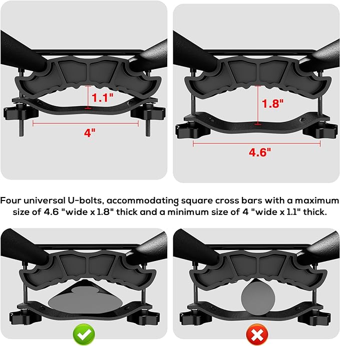 WILDROAD Car Roof Cargo Basket Combo of Upgraded 64"x 39"x 4" Roof Rack Cargo - Image 2