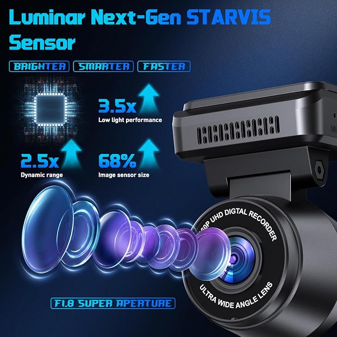 Dash Cam Front 4K Dash Camera for Cars Built-in WiFi/APP Control Dashcams for - Image 5