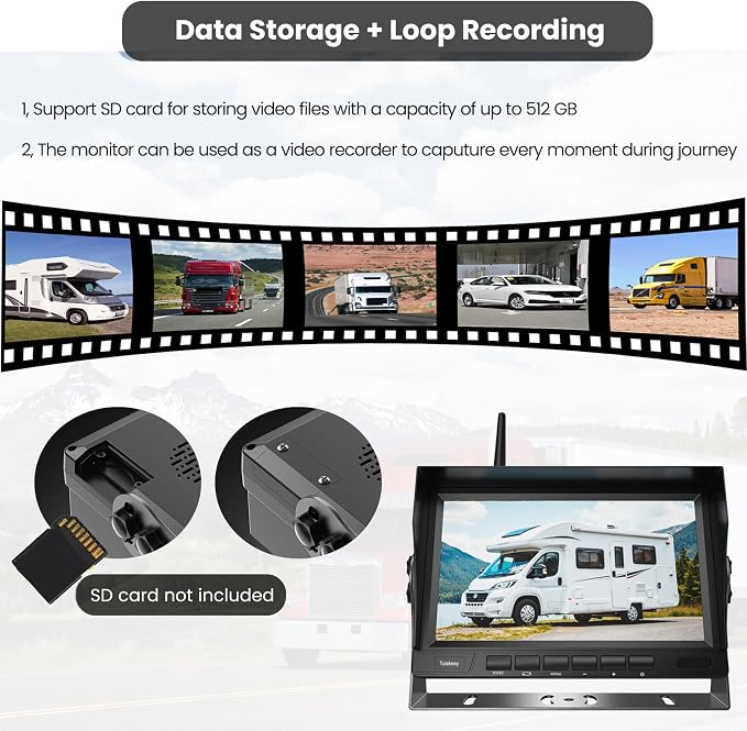 Wireless Backup Camera with Screen, Rear View Mirror Camera 1080P, Night Vision - Image 5
