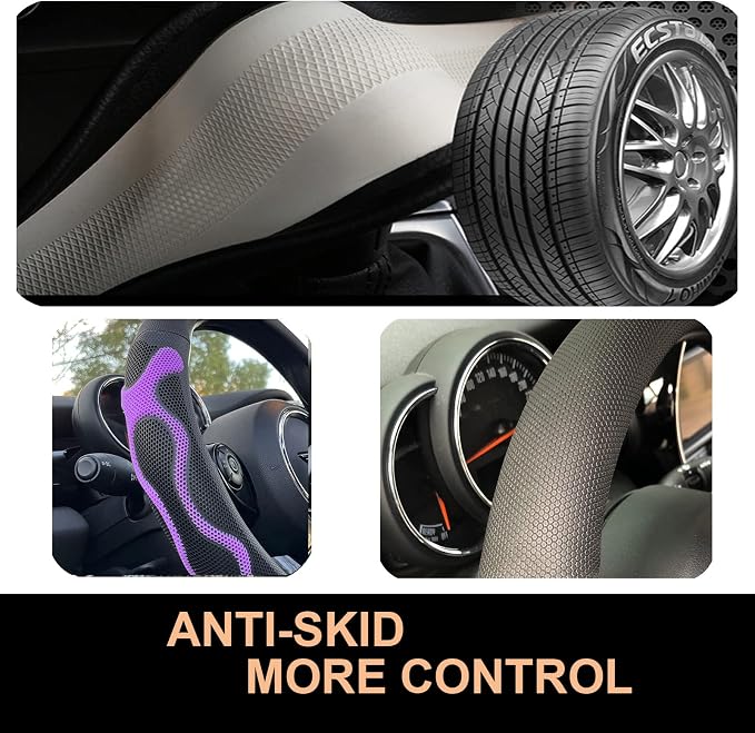 PINCTROT Large Size Comfy Grip Steering Wheel Cover, Anti-Slip Design, - Image 5