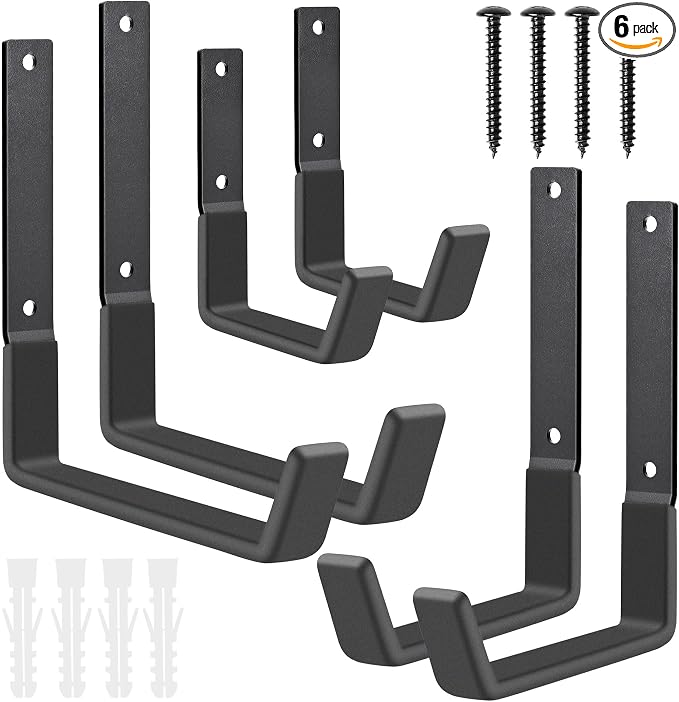 Heavy Duty Utility Hooks, Garage Storage Wall Mount Steel Hooks, Garden Tool by Heevir
