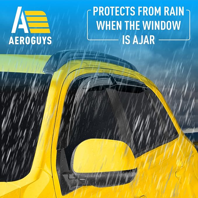 Extra Durable Window Deflectors Tape-On Window Visors Rain Guards Fit - Image 2