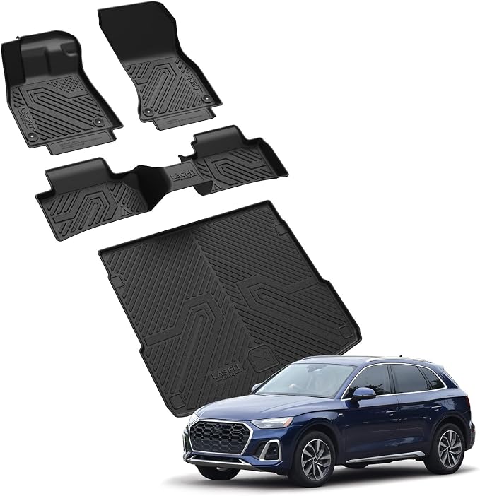 LASFIT Floor Mats & Cargo Mat for Audi Q5/SQ5 2018-2025, TPE All Weather - Image 2