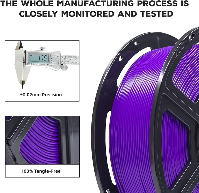 FLASHFORGE PLA Filament 1.75mm, 3D Printer Filament 1kg Spool, Dimensional - Image 3