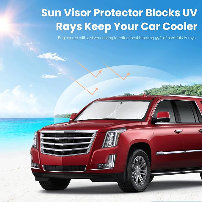 Custom Fit Escalade Windshield Sunshade - Image 6
