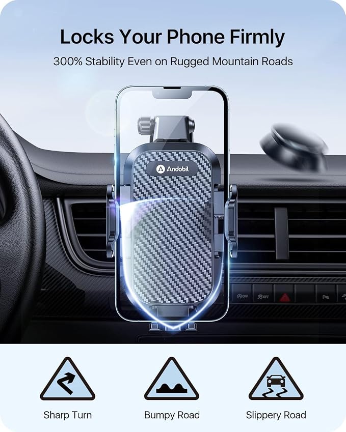 andobil Car Phone Holder, 2025 Military-Grade 85lbs Strongest Suction Phone - Image 4
